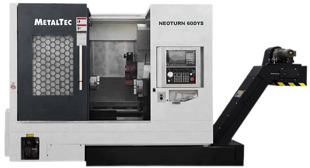 MetalTec NeoTurn 60DYS (Syntec) - Токарный станок ЧПУ с наклонной станиной и противошпинделем