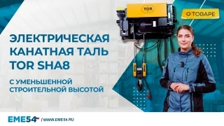 Таль передвижная двухскоростная с уменьшенной строительной высотой  3,2т  9м 4/1 380В электрическая канатная TOR SHA8 2D - изображение