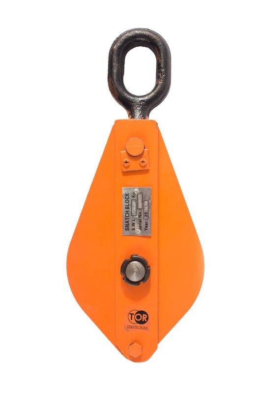 Блок монтажный однорольный с  ушком TOR HQG(L) K1-2,0 т с откидной щекой