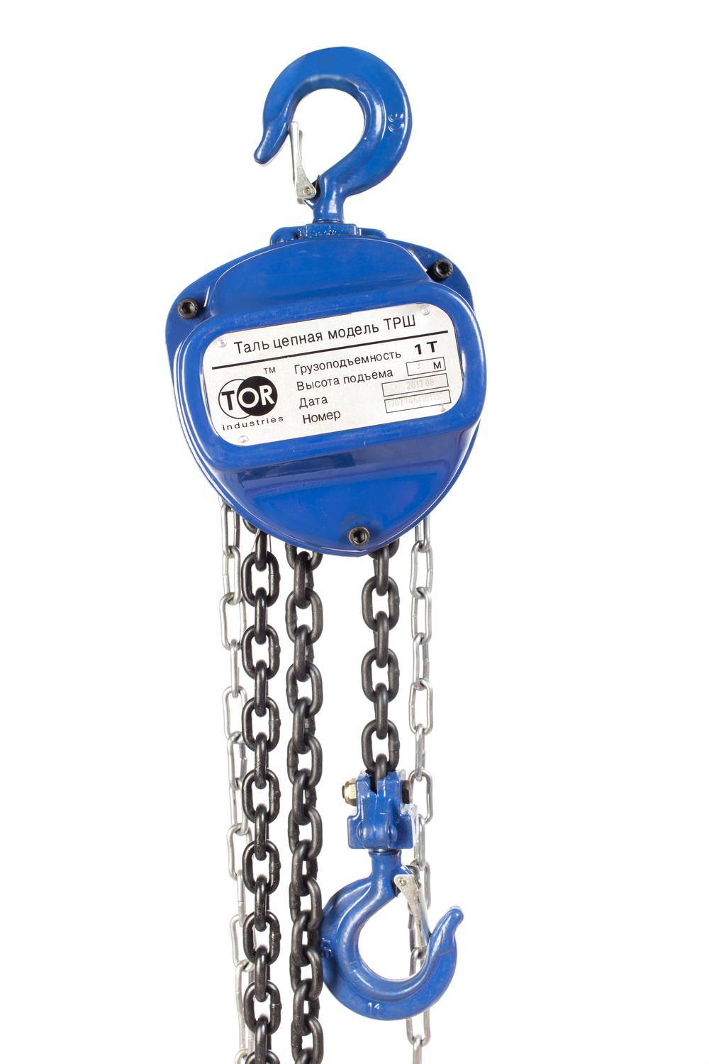 Таль ручная шестеренная TOR ТРШ C 1ТХ18М PRO (для тяжелых работ)