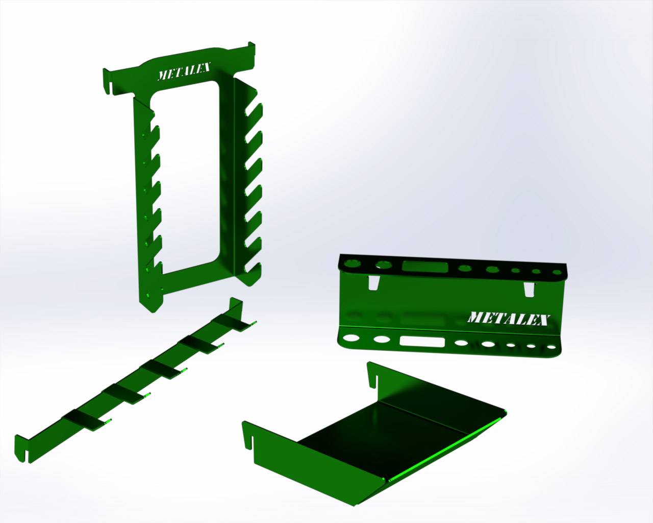 Набор аксессуаров Metalex для перфопанели зелёный