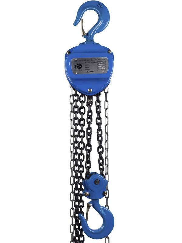 Таль ручная шестеренная TOR ТРШ C 2ТХ18М PRO (для тяжелых работ)