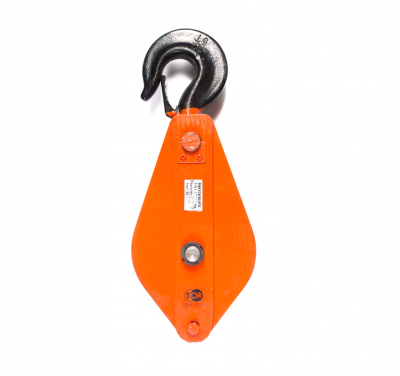 Блок монтажный однорольный с  крюком TOR HQG(L) K1-5,0 т с откидной щекой (K)