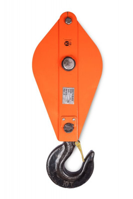 Блок монтажный однорольный с  крюком TOR HQG(L) K1-10,0 т с откидной щекой (T)