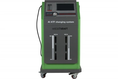 Установка для замены масла в АКПП, WIEDERKRAFT сенсорный дисплей 9", баки 2х20л, база данных WDK-ATF990