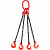 Строп цепной TOR 4СЦ г/п 63,0 т 2,0 м с самозакрывающимися крюками