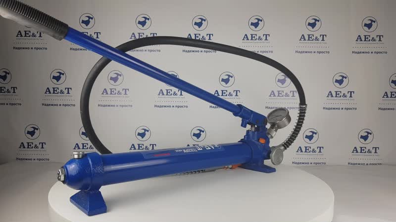 Насос гидравлический ручной 20т с манометром T03020PM AE&T - изображение